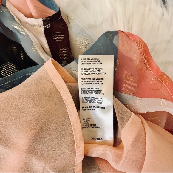 Sleeveless multicolored blush silk - Picture 6 of 8